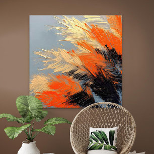 Palmblad – Abstrakt Tropisk Rörelse Poster