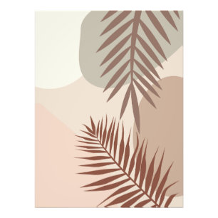 Palmblad, Boho Abstrakt Geometrisk Konst Fototryck