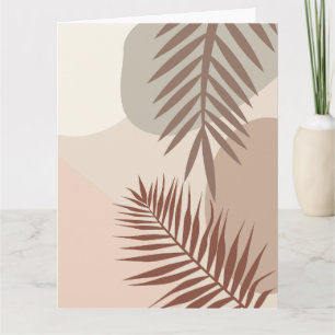 Palmblad, Boho Abstrakt Geometrisk Konst Kort