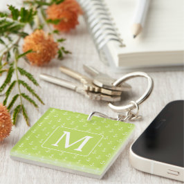 Palmblad Grönt och Vitt Ankare Monogram