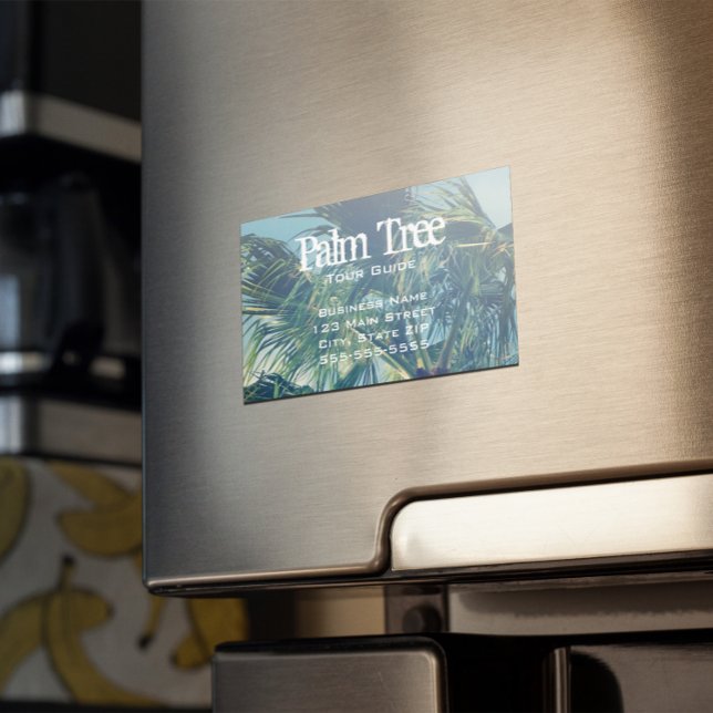 Palmblad Magnetiska Visitkort (Create Your Own Palm Tree Photo Business Card Magnets)