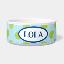Palmblad ö ceramic hundskål