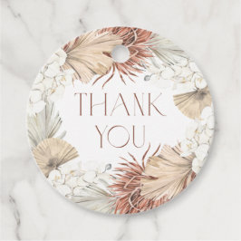 Palmblad och orkidéer Krans Boho Bröllopsfestival Gåvor Etiketter