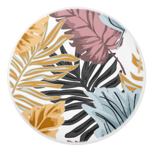 Palmblad, tropisk, botanisk, djungel, skog, knopp