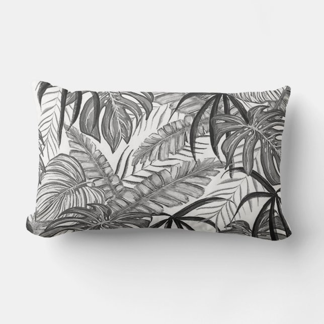 Palmblad Utomhus Lumbalpåse 33 cm x 53 cm Lumbarkudde (Framsida)