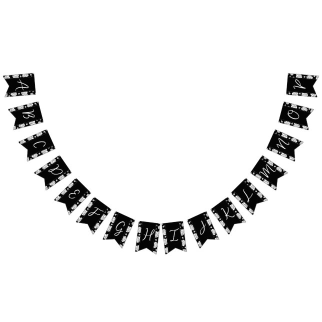 Palmbladsmönstrad flaggkedja banner vimplar (Alla)