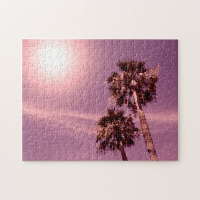 Palmen i solljus pussel (Horisontell)