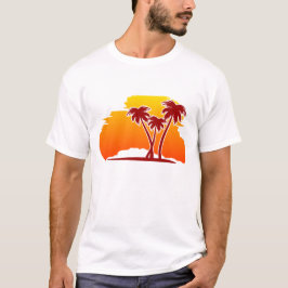 Palmen im Sonnenuntergang T Shirt