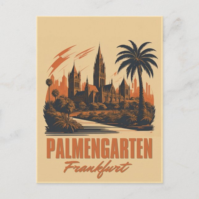 Palmengarten botaniska trädgården Frankfurt Vykort (Framsida)