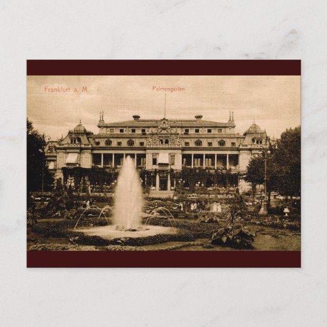 Palmengarten, Frankfurt, Tyskland Vintage Vykort (Framsida)