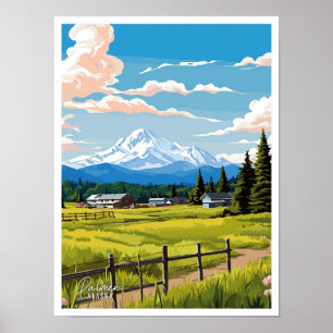 Palmer Alaska Art Vintage resor Illustration Poster
