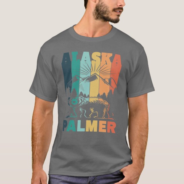 Palmer Alaska Mountain View T Shirt (Framsida)