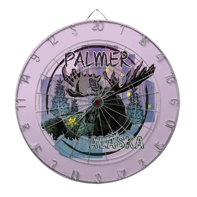 Palmer Alaska rustic moose dart board Darttavla (Framsidan)