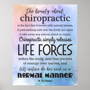 Palmer citationstecken skönheten om Chiropractic Poster
