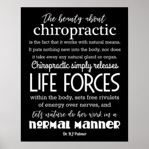 Palmer citerar skönheten i Chiropraktik Poster