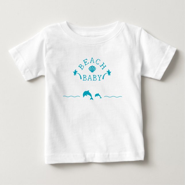 Palmer & Dolfiner Teal Strand Baby T Shirt (Framsida)