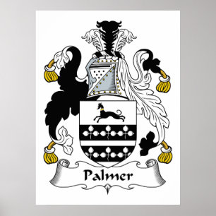 Palmer familjvapensköld poster