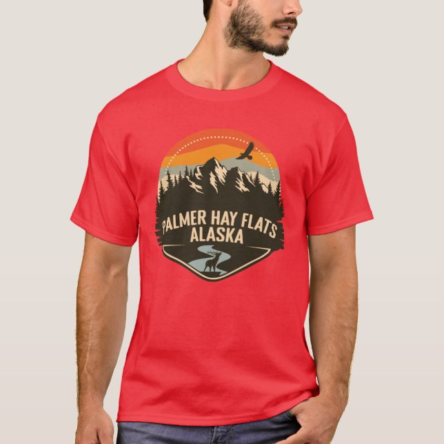 Palmer Hay Flats Alaska Camping Retro Oversized T Shirt (Framsida)