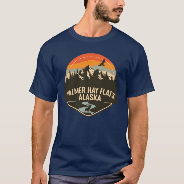 Palmer Hay Flats Alaska Camping Retro Oversized T Shirt (Framsida)