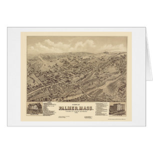 Palmer panorama- karta för MORSOR - 1879 Hälsningskort