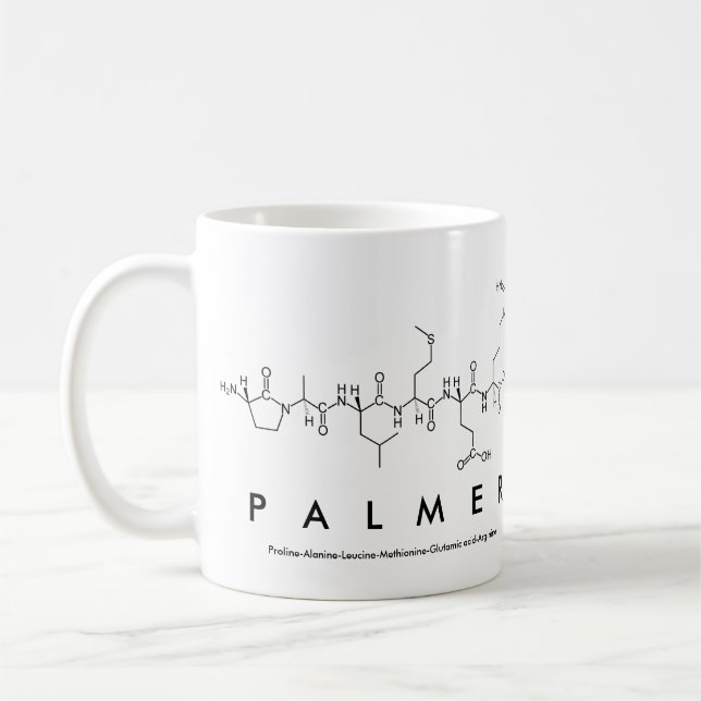 Palmer peptide namn mugg (Vänster)