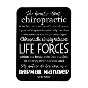 Palmer Quote Beauty of Chiropraktic Magnet