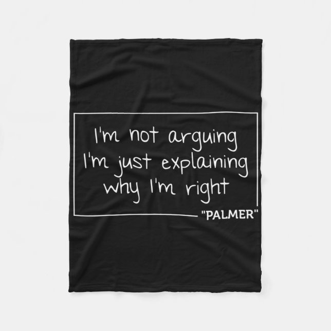 Palmer Quote Funny Birthday Personlig Namn Gift Fleecefilt (Framsidan)