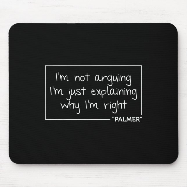 Palmer Quote Funny Birthday Personlig Namn Gift Musmatta (Framsidan)