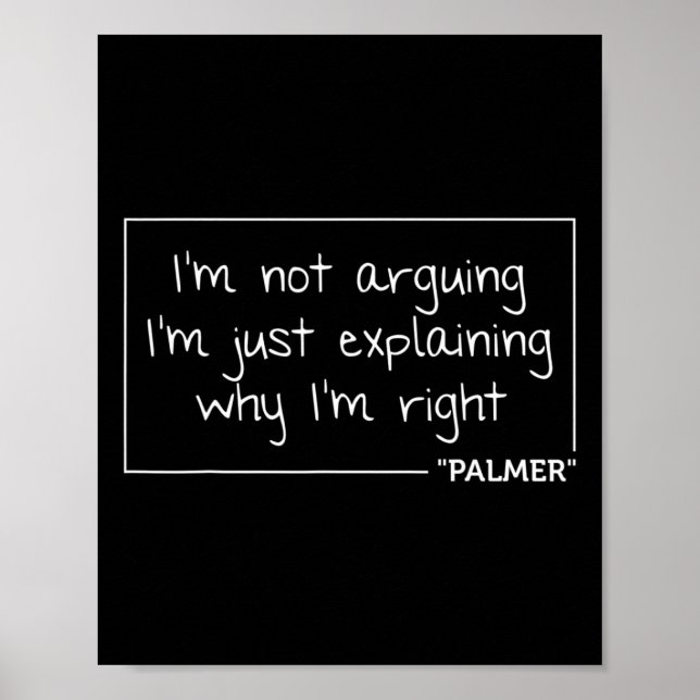 Palmer Quote Funny Birthday Personlig Namn Gift Poster (Framsidan)
