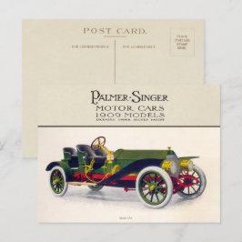 Palmer-Singer Motor Cars, 1909 Vykort