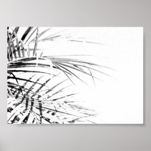 Palmerblad Minimalism Skiss Poster