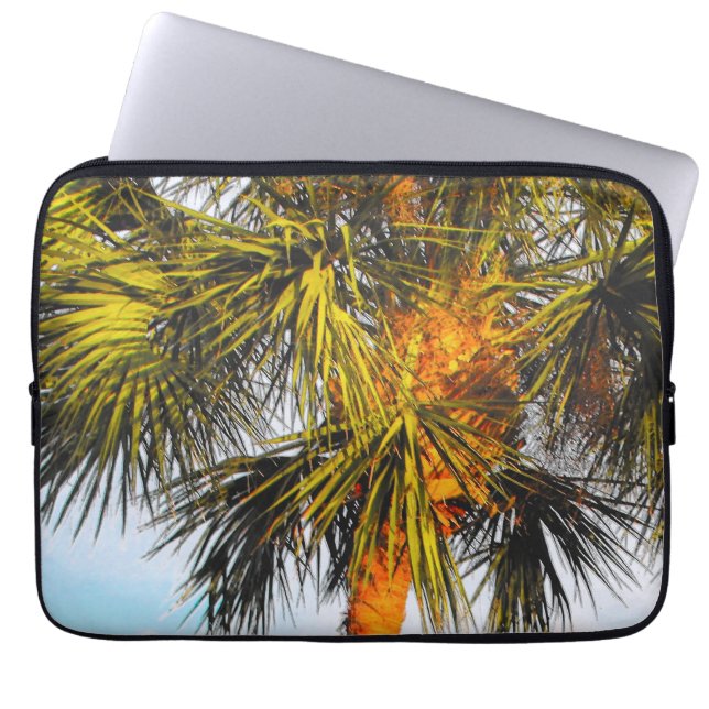 Palmergrenar, eftermiddagssol laptop sleeve (Framsidan)