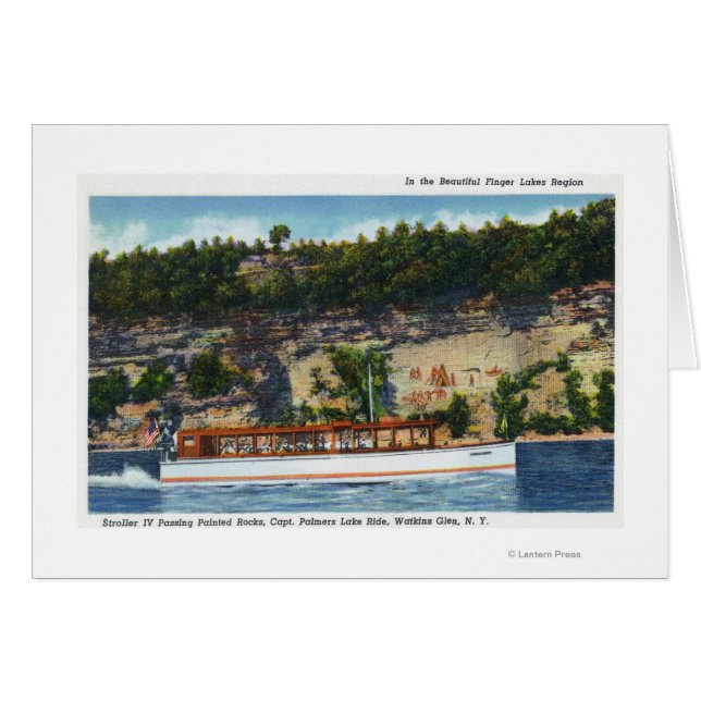 Palmers Sjö Ride Barnvagn IV Boat Scene Hälsningskort (Framsidan Horizontal)