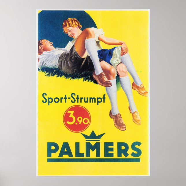 PALMERS Sport-Strumpf Stocking Socks Retro German Poster (Framsidan)