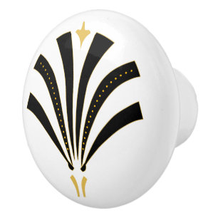 Palmetto för fläkt för svart för 20-talvintageart knopp