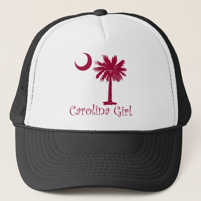 Palmetto för granatröttCarolina flicka Truckerkeps (Framsida)