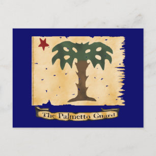 Palmetto Guard Flagga Vykort