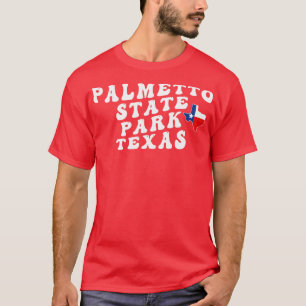 Palmetto State Park Texas Retro Vågigt text från 1 T Shirt