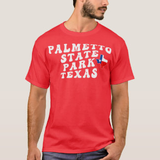 Palmetto State Park Texas Retro Vågigt text från 1 T Shirt