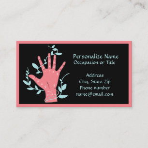 Palmistry Andlig Astrology Zodiac Horoscope Visitkort