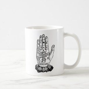 Palmistry kartlägger, 1885 kaffemugg