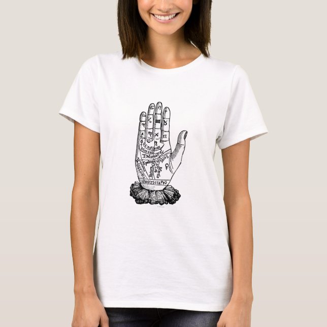 Palmistry kartlägger, 1885 t-shirt (Framsida)