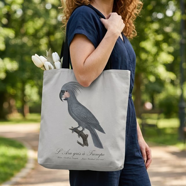 Palmkakadua, Probosciger aterrimus Tygkasse (Great Black Palm Cockatoo, Probosciger aterrimus. Tote Bag)