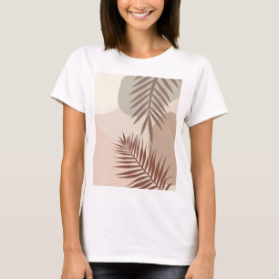 Palmlöv, Boho Abstrakt Geometrisk Konst T Shirt