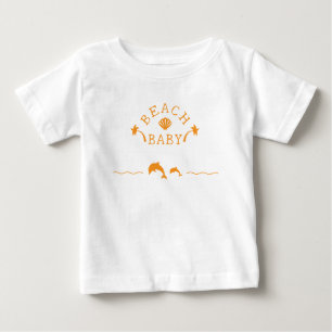 Palms & Dolphins Orange Beach Baby T Shirt
