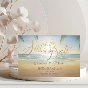 Palms Sunset Beach Bröllop Spara datumet