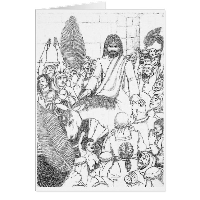 Palmsöndag Hälsningskort (Framsidan)