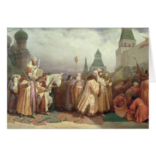 Palmsöndagprocession Hälsningskort (Framsidan Horizontal)