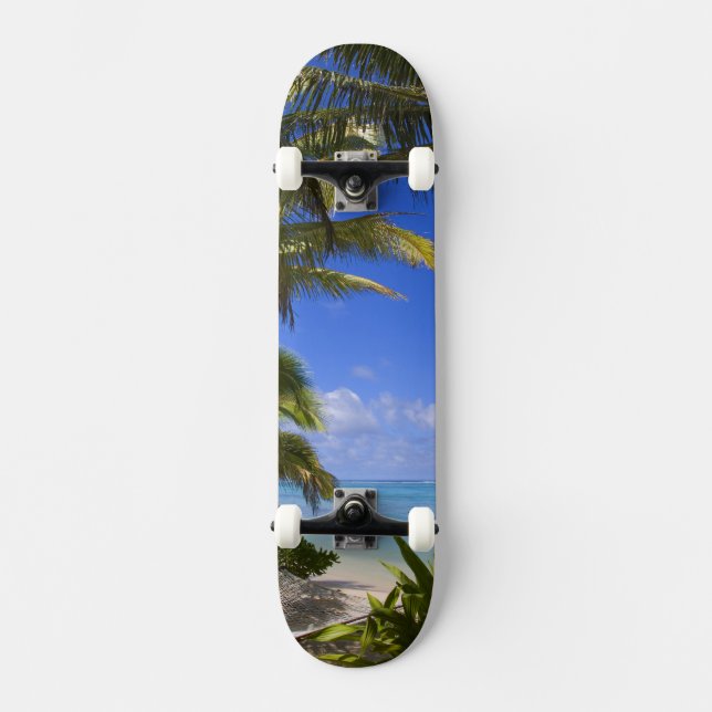 Palmstränd Cook Islands 2 Mini Skateboard Bräda 18,5 Cm (Framsida)