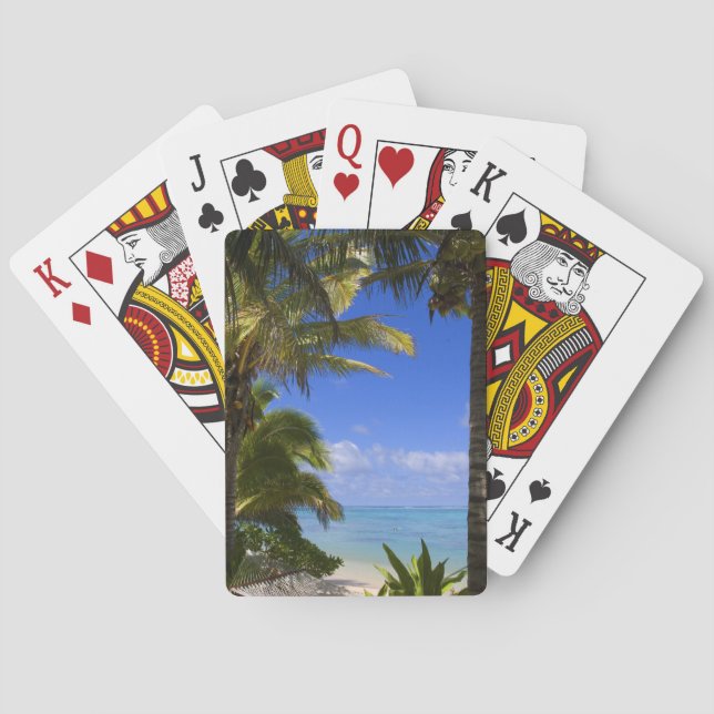 Palmstränd Cook Islands 2 Spel Kort (Baksidan)